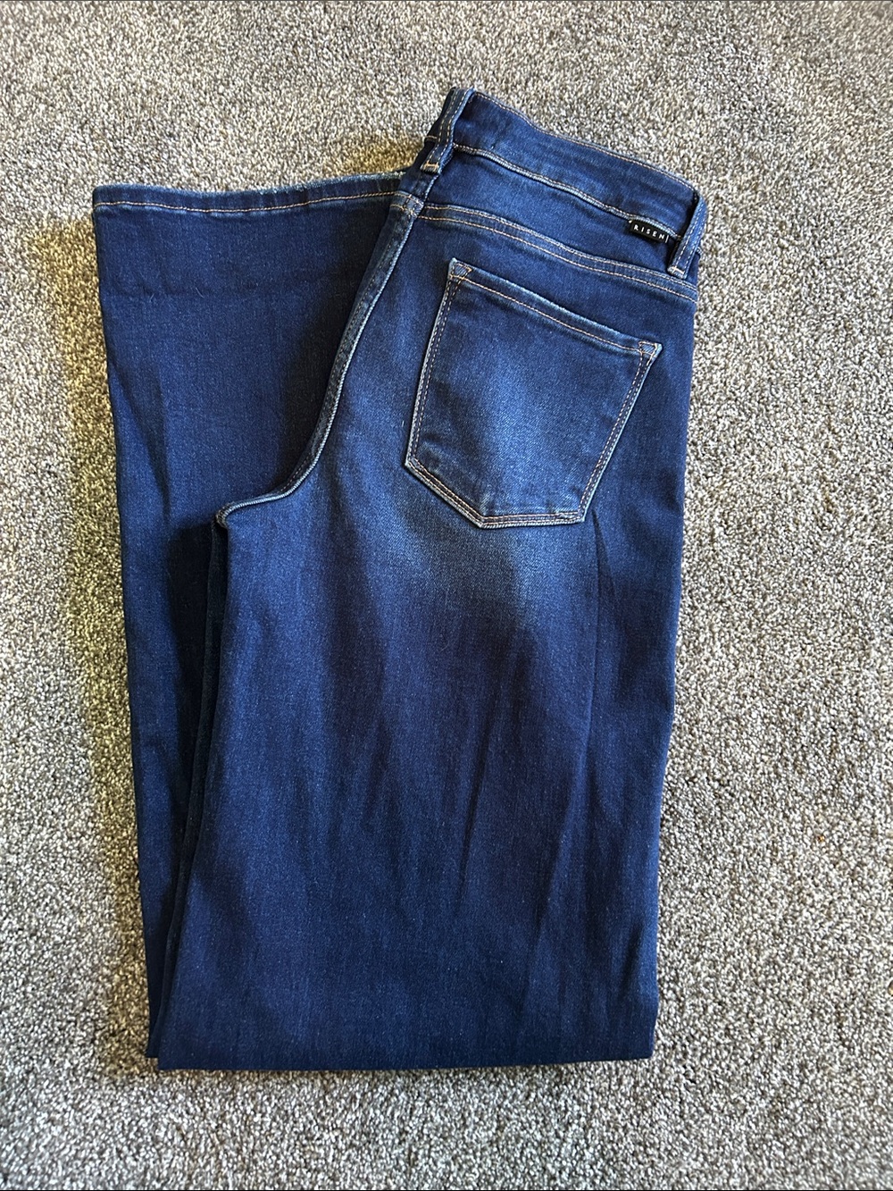 7/28 Risen Women's Wide Leg Jeans - Dark Blue